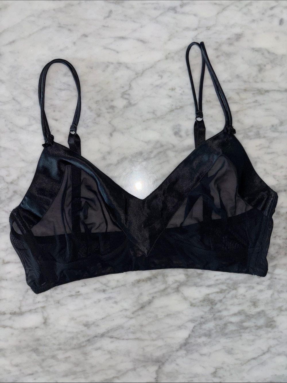 La Perla Black Sheer Triangle Bralette